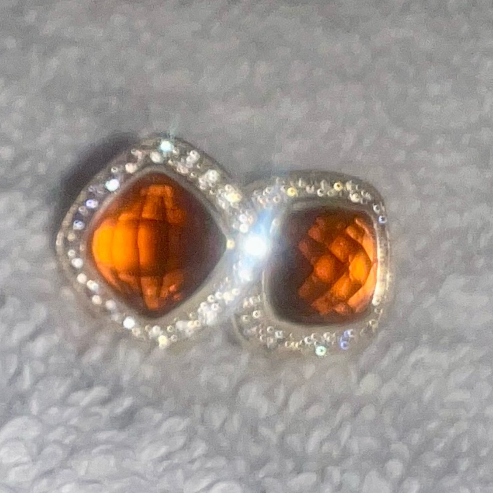 David Yurman Smokey Quartz Petitte Albion Earrings